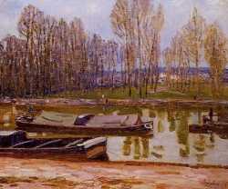 Barges On The Loing Canal - Spring