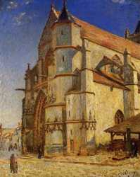 The Church At Moret In The Morning Sun