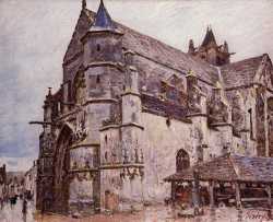The Church At Moret - Rainy Morning