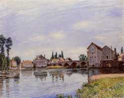 The Loing Flowing Under The Moret Bridge
