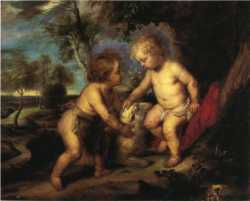 The Christ Child And The Infant St. John - After Rubens