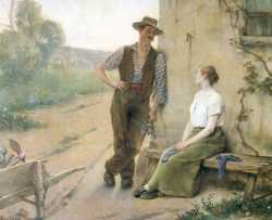 Peasant Couple In Farmyard (1889)