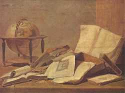 Nature Morte Avec Livres Et Sphère Céleste