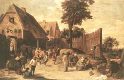Peasants Dancing Outside An Inn
