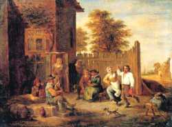 Peasants Merry-Making Outside An Inn