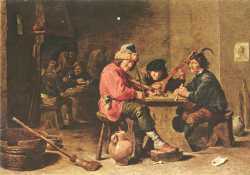 Three Peasants Playing Music