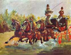 Count Alphonse De Toulouse-Lautrec In His Stagecoach