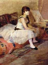 Dancer Seated On A Pink Divan