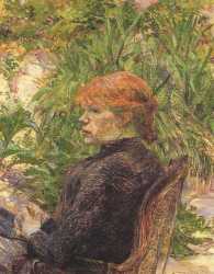 Red Haired Woman Seated In The Garden Of M. Forest