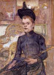 Woman In A Black Hat - Berthe La Sourde