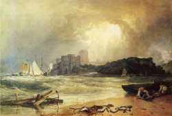 Pembroke Castle South Wales Thunder Storm Approaching