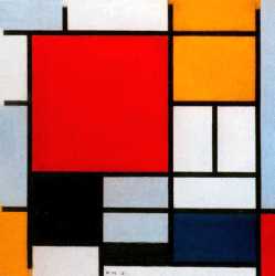 Composition With Red - Yellow And Blue