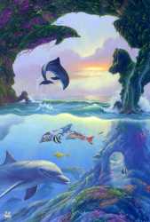 Painted Worlds Seven Dolphins