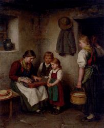 Defregger Franz Von The Music Lesson