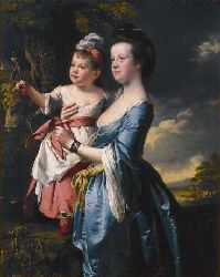 Portrait Of Sarah Carver And Her Daughter Sarah