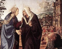 The Visitation With Sts Nicholas And Anthony (Detail) - 1489-90