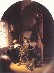 An Interior With Young Violinist