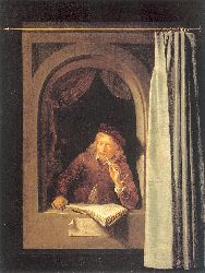 Painter With Pipe And Book