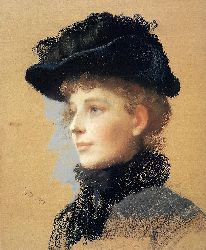 Portrait Of A Woman With Black Hat