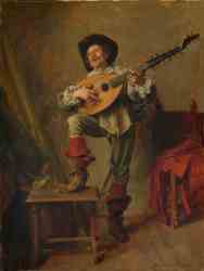 Soldier Playing The Theorbo